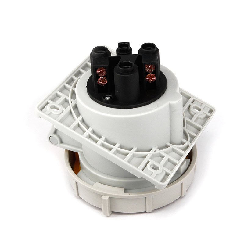 IEC EN 60309 CEE Add-on Socket, 3-Pin, 63A, 100-130V, IP67 Watertight