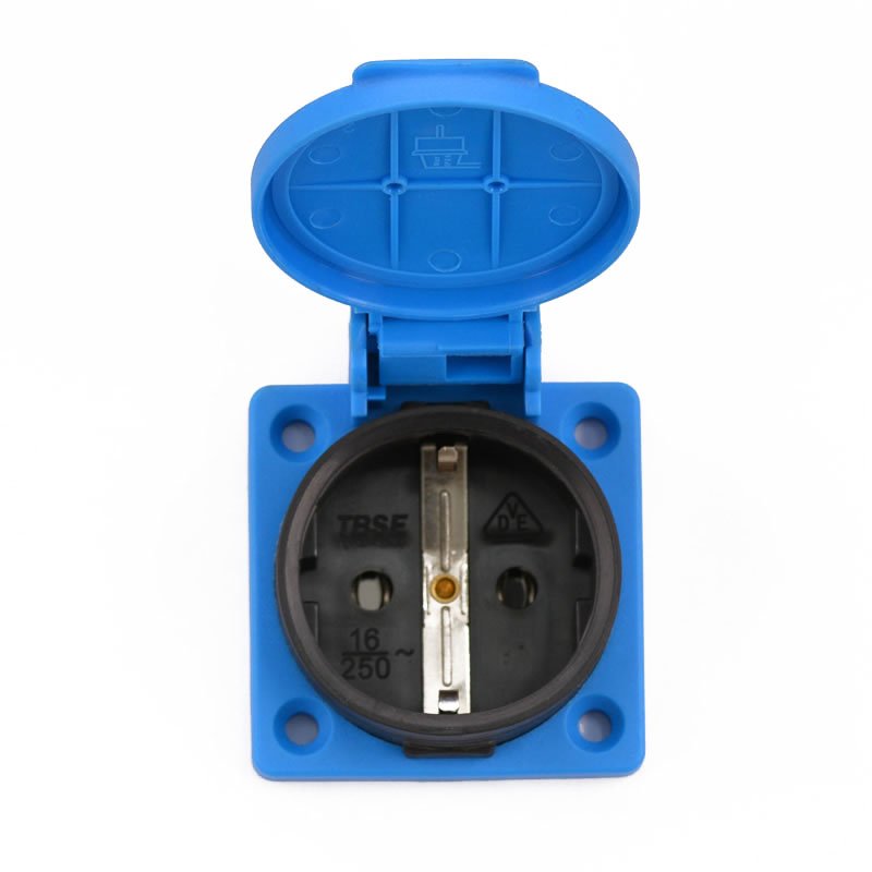 IP54 Flush Mounting Schuko Socket 16 Amps 250 Volts