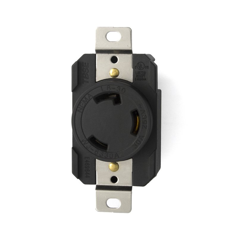 NEMA L6-30R Flush Mounted Locking Receptacle